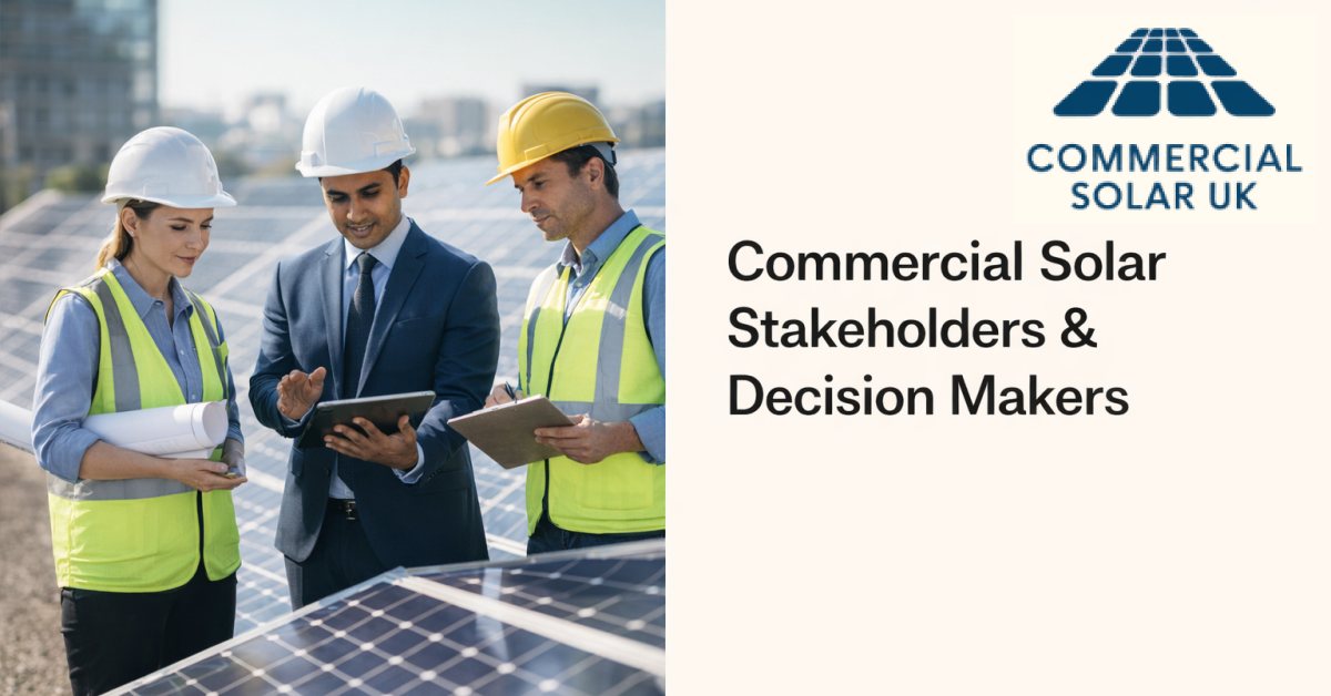 Commercial Solar Stakeholders & Decision Makers