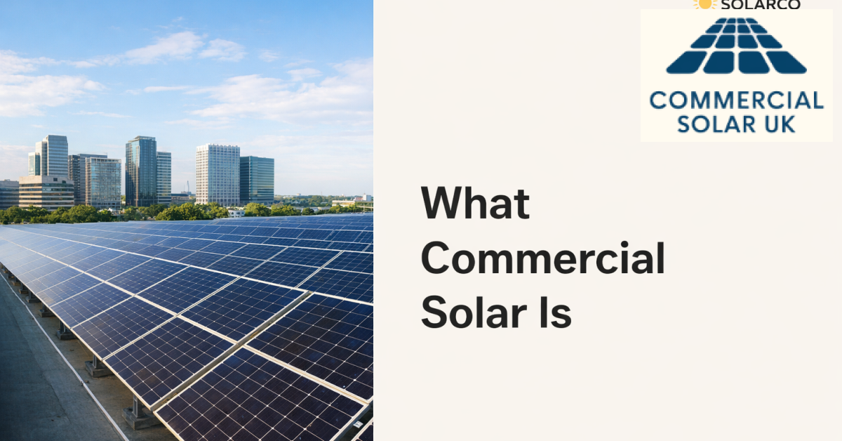 What Commercial Solar Is
